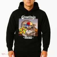 Greetings Huzz Meme Funny Cat Lollipop Hoodie thumb 2