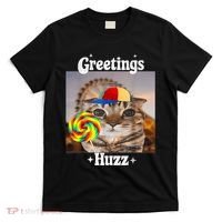 Greetings Huzz Meme Funny Cat Lollipop T-Shirt thumb 0