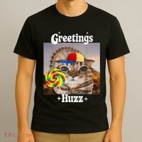 Greetings Huzz Meme Funny Cat Lollipop T-Shirt thumb 3