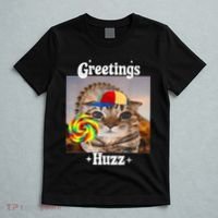 Greetings Huzz Meme Funny Cat Lollipop T-Shirt thumb 5