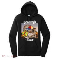 Greetings Huzz Meme Funny Cat Lollipop Women's Hoodie thumb 0