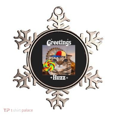 Greetings Huzz Meme Funny Cat Lollipop Ornament