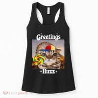 Greetings Huzz Meme Funny Cat Lollipop Women's Tank Top thumb 0