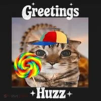 Greetings Huzz Meme Funny Cat Lollipop Toddler Hoodie thumb 2