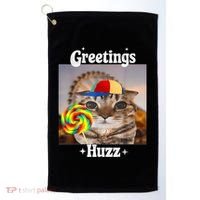 Greetings Huzz Meme Funny Cat Lollipop Golf Towel thumb 0