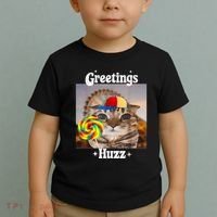 Greetings Huzz Meme Funny Cat Lollipop Toddler T-Shirt thumb 2