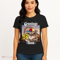 Greetings Huzz Meme Funny Cat Lollipop Women's T-Shirt thumb 4