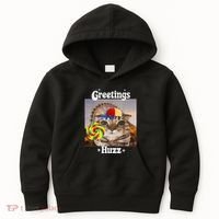 Greetings Huzz Meme Funny Cat Lollipop Kids Hoodie thumb 0