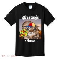 Greetings Huzz Meme Funny Cat Lollipop Kids T-Shirt thumb 0