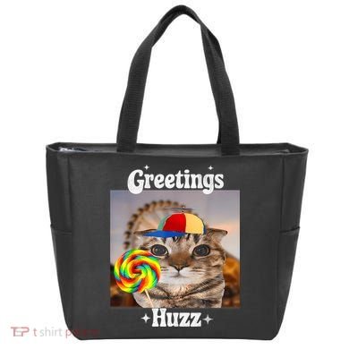 Greetings Huzz Meme Funny Cat Lollipop Tote Bag