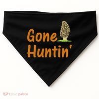 Gone Huntin' Morel Mushroom Hunter Gift USA-Made Doggie Bandana thumb 0