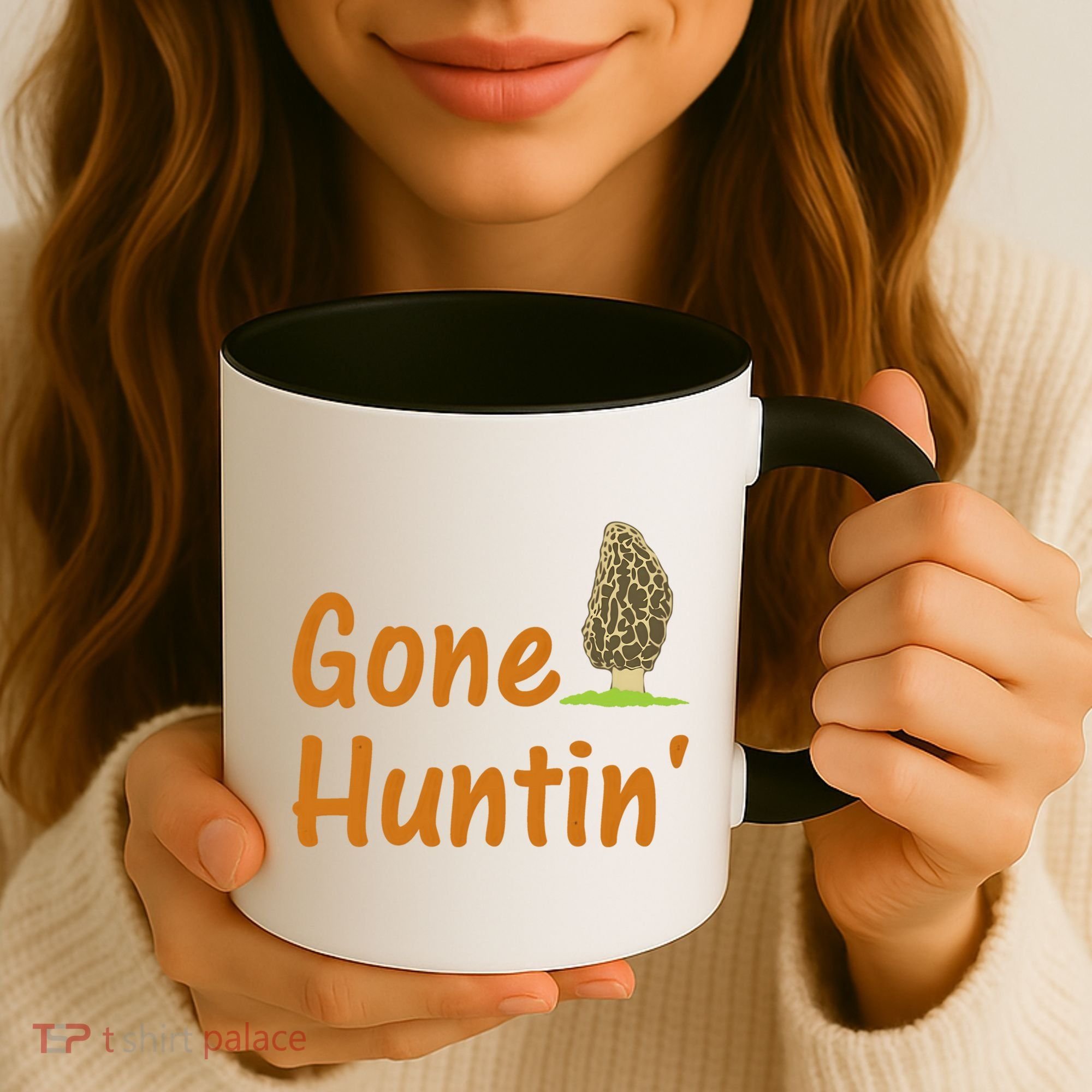 Gone Huntin' Morel Mushroom Hunter Gift Coffee Mug