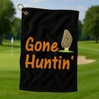 Gone Huntin' Morel Mushroom Hunter Gift Golf Towel thumb 1