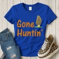 Gone Huntin' Morel Mushroom Hunter Gift Women's T-Shirt thumb 3
