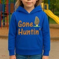 Gone Huntin' Morel Mushroom Hunter Gift Kids Hoodie thumb 3