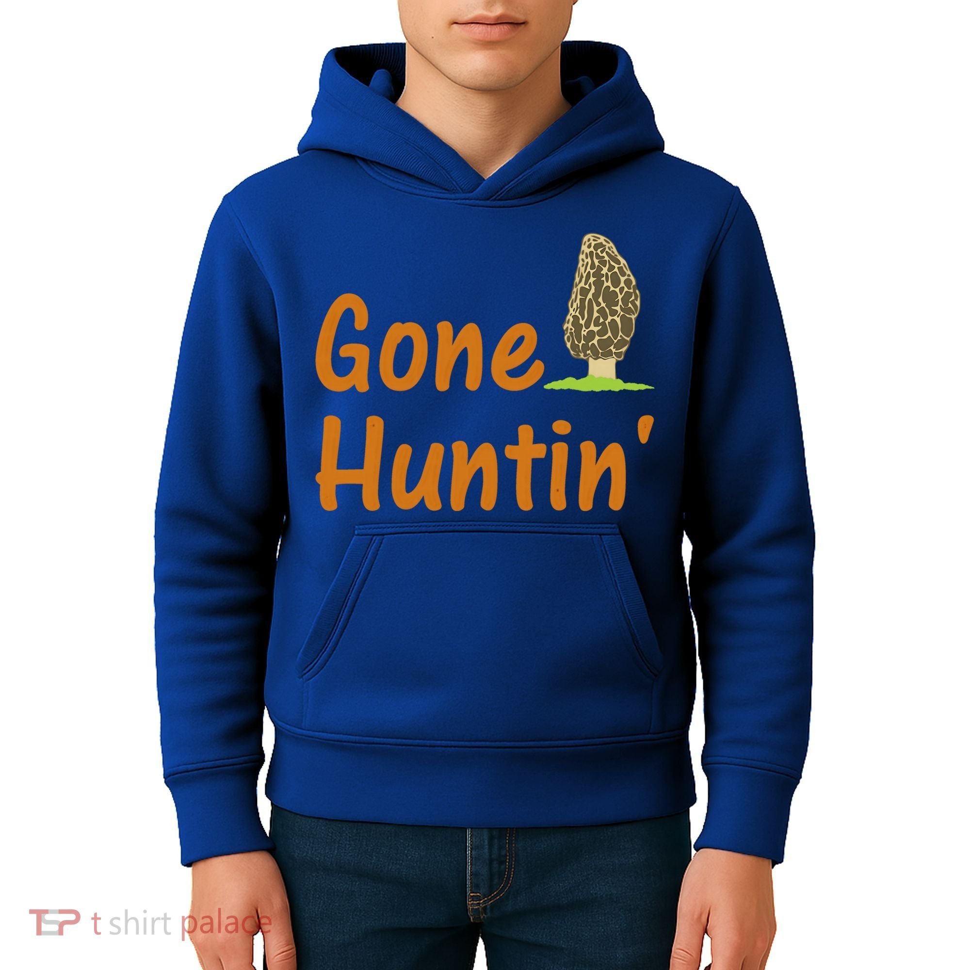 Gone Huntin' Morel Mushroom Hunter Gift Kids Hoodie