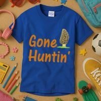 Gone Huntin' Morel Mushroom Hunter Gift Kids T-Shirt thumb 3