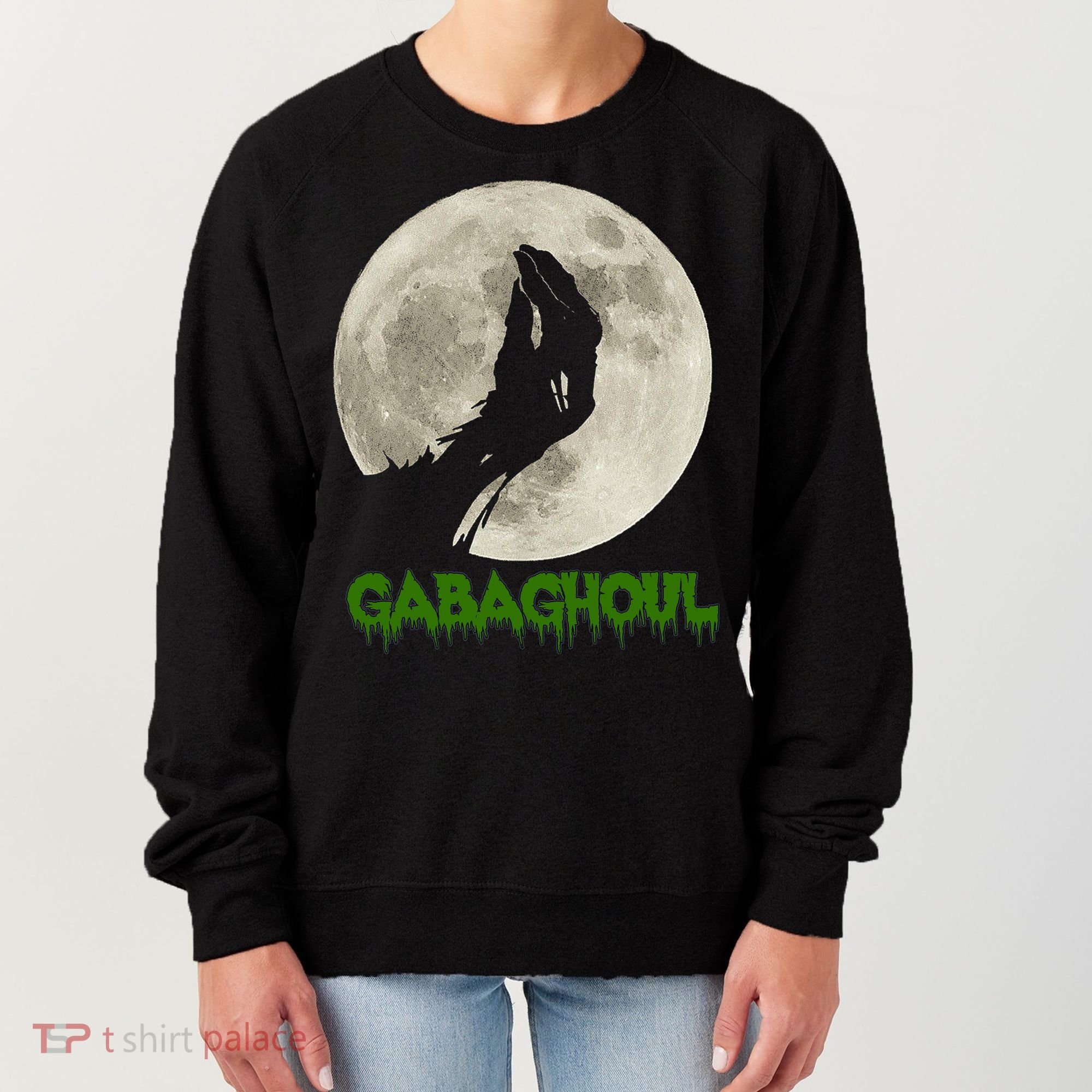 Gabaghoul Hand Moon Funny Halloween Women's Sweatshirt