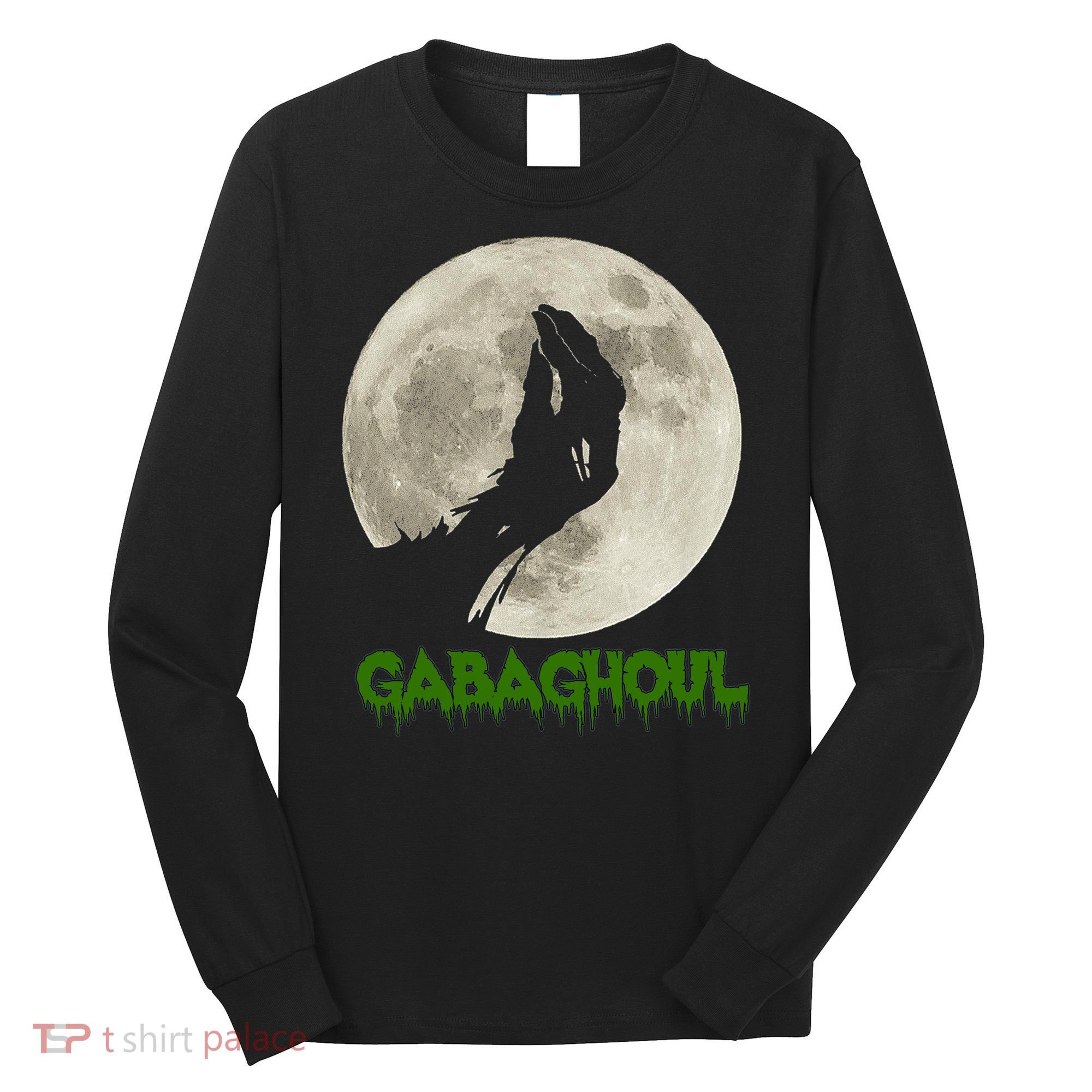Gabaghoul Hand Moon Funny Halloween Long Sleeve Shirt