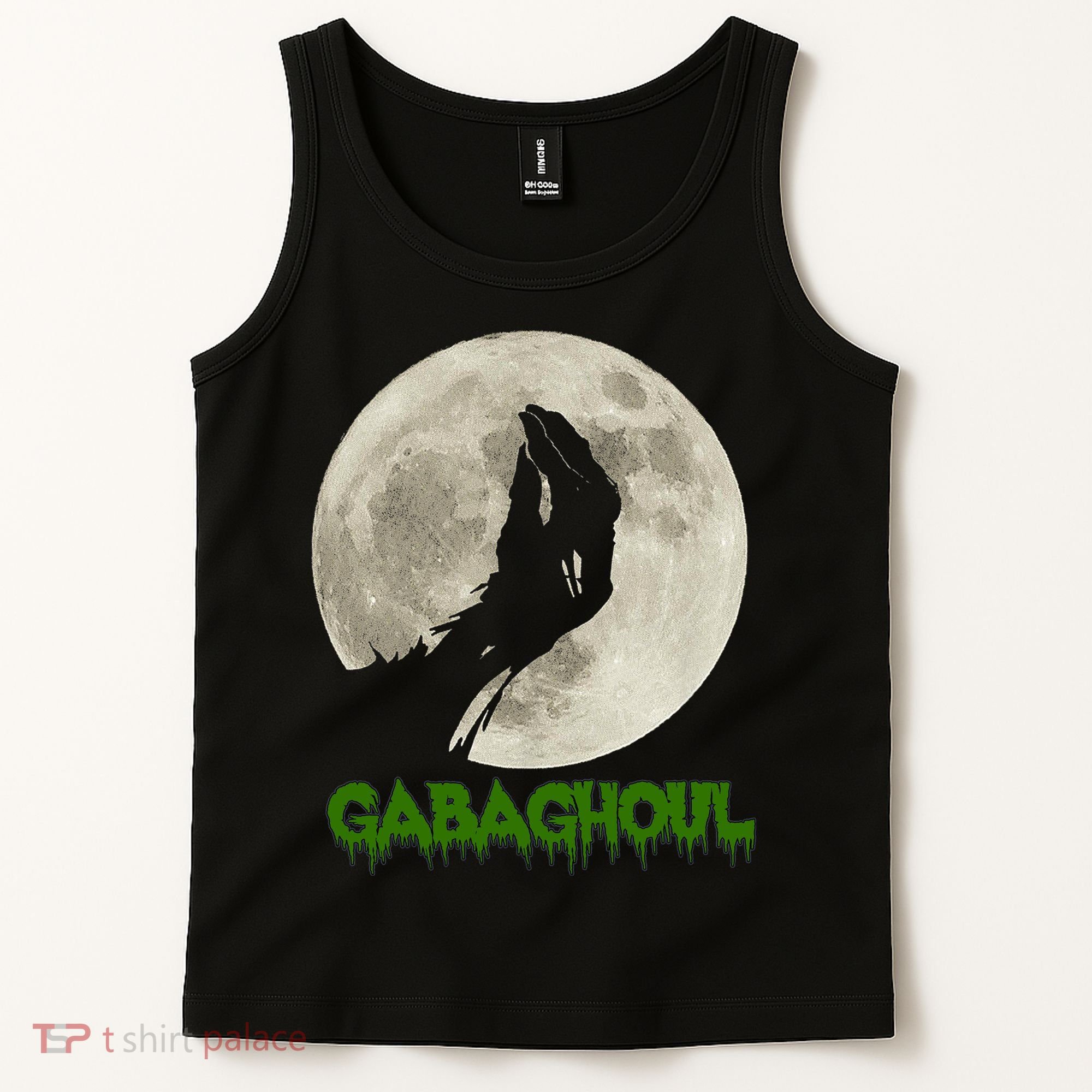 Gabaghoul Hand Moon Funny Halloween Tank Top