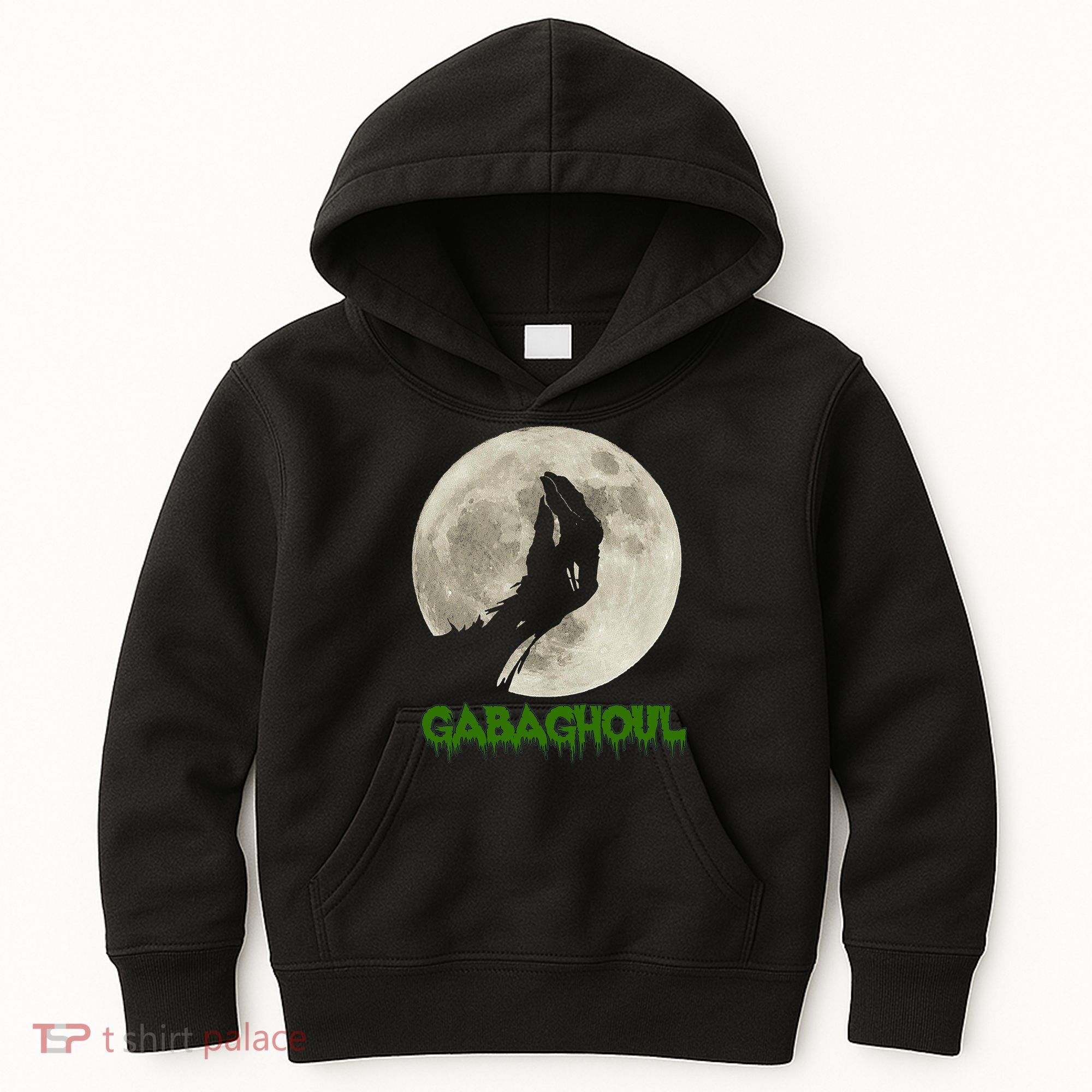 Gabaghoul Hand Moon Funny Halloween Kids Hoodie