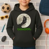 Gabaghoul Hand Moon Funny Halloween Kids Hoodie thumb 2