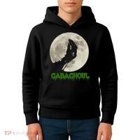 Gabaghoul Hand Moon Funny Halloween Kids Hoodie thumb 4