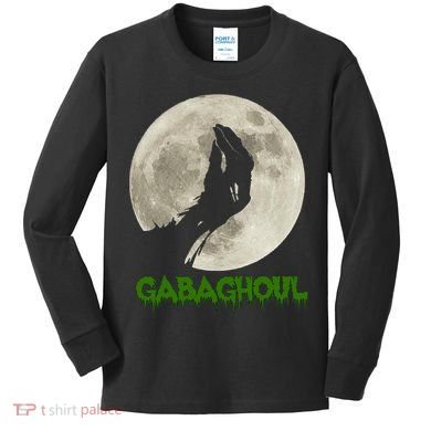 Gabaghoul Hand Moon Funny Halloween Kids Long Sleeve Shirt
