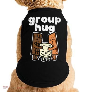 Group Hug Marshmallow Smore Funny Camping Pun Camper Family Doggie Tank