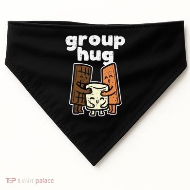 Group Hug Marshmallow Smore Funny Camping Pun Camper Family USA-Made Doggie Bandana