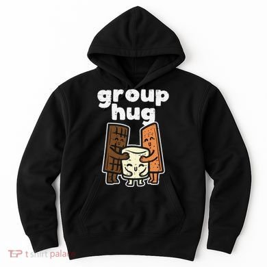 Group Hug Marshmallow Smore Funny Camping Pun Camper Family Hoodie