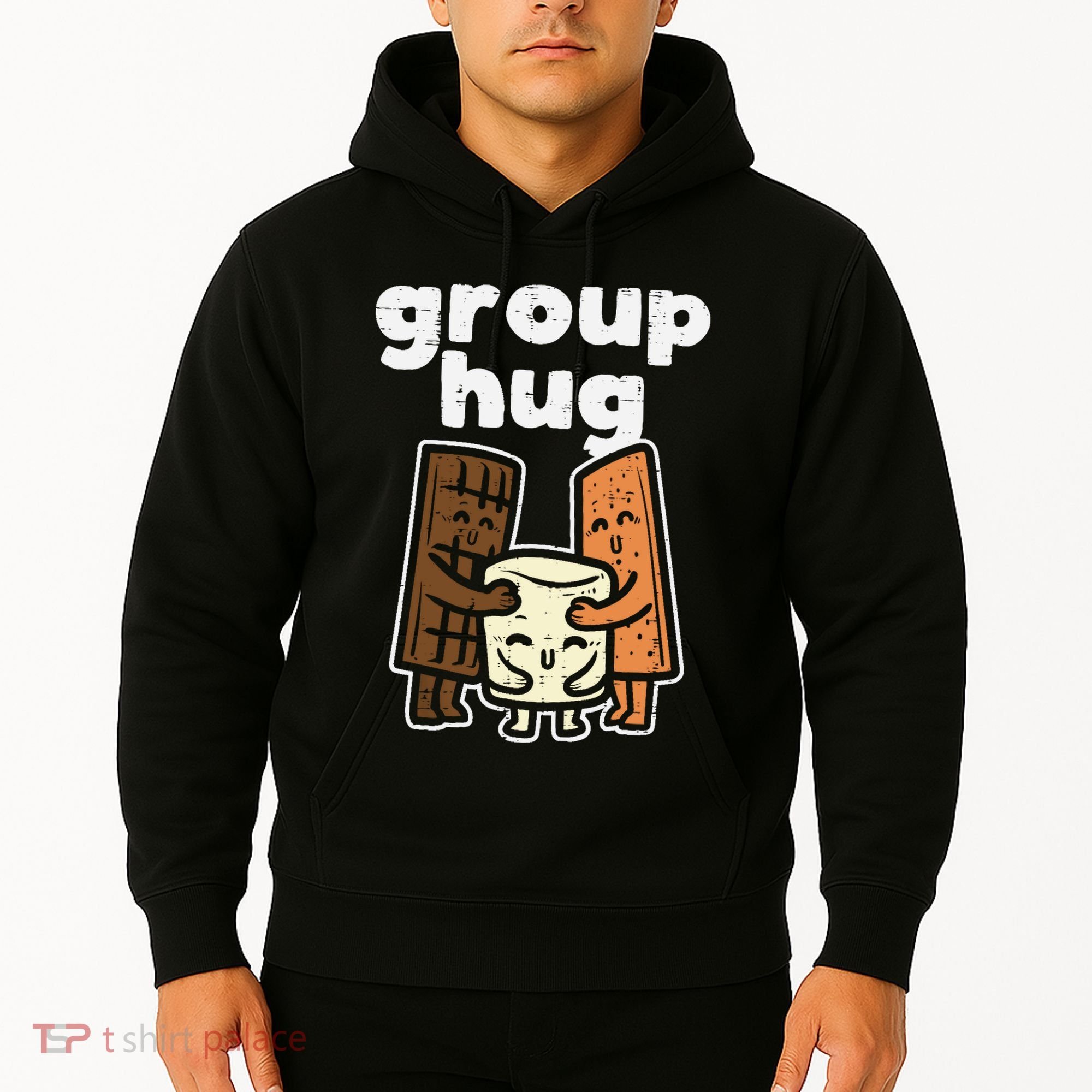Group Hug Marshmallow Smore Funny Camping Pun Camper Family Hoodie