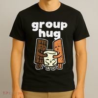 Group Hug Marshmallow Smore Funny Camping Pun Camper Family T-Shirt thumb 3