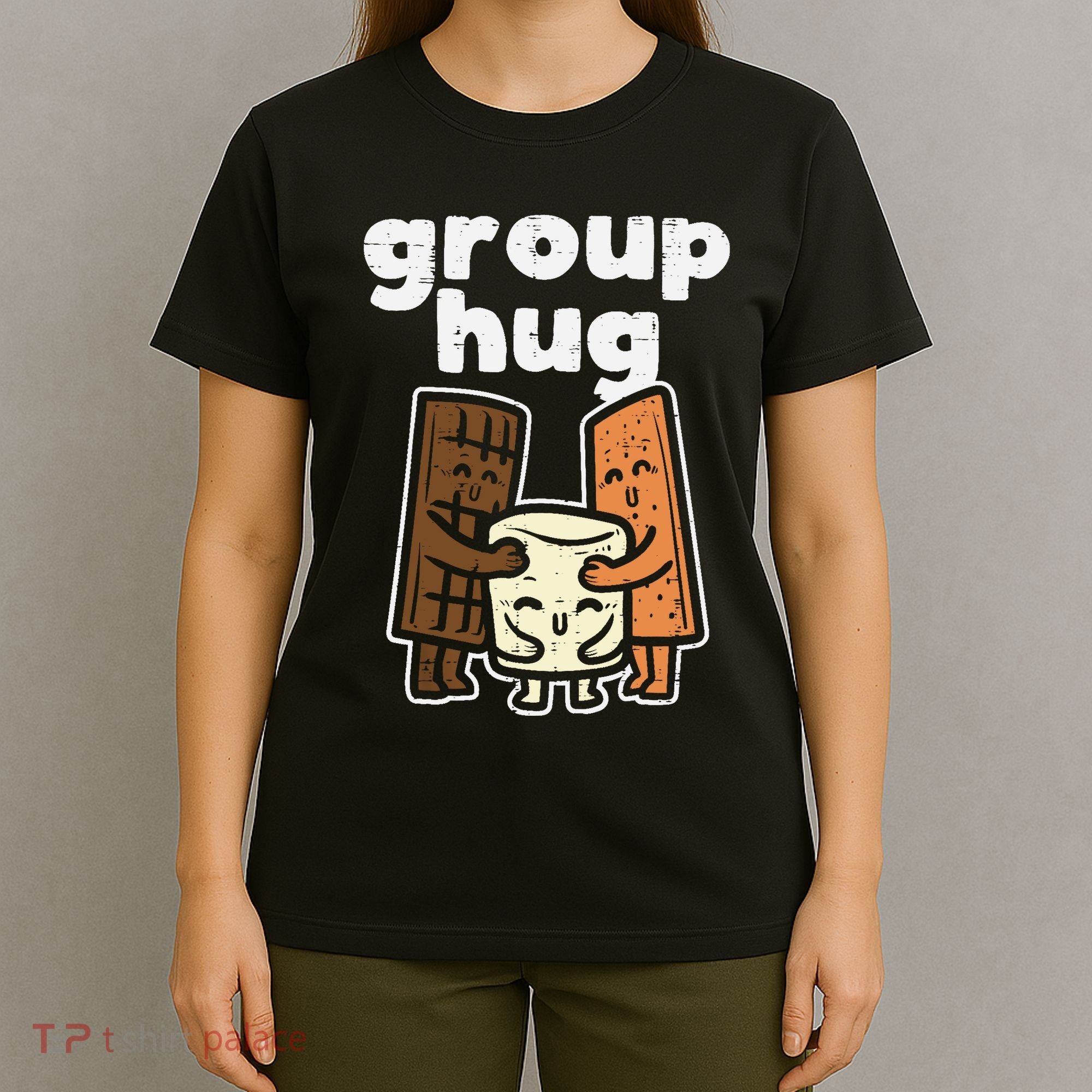 Group Hug Marshmallow Smore Funny Camping Pun Camper Family T-Shirt
