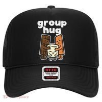 Group Hug Marshmallow Smore Funny Camping Pun Camper Family Hat thumb 0