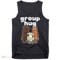 Group Hug Marshmallow Smore Funny Camping Pun Camper Family Tank Top thumb 0