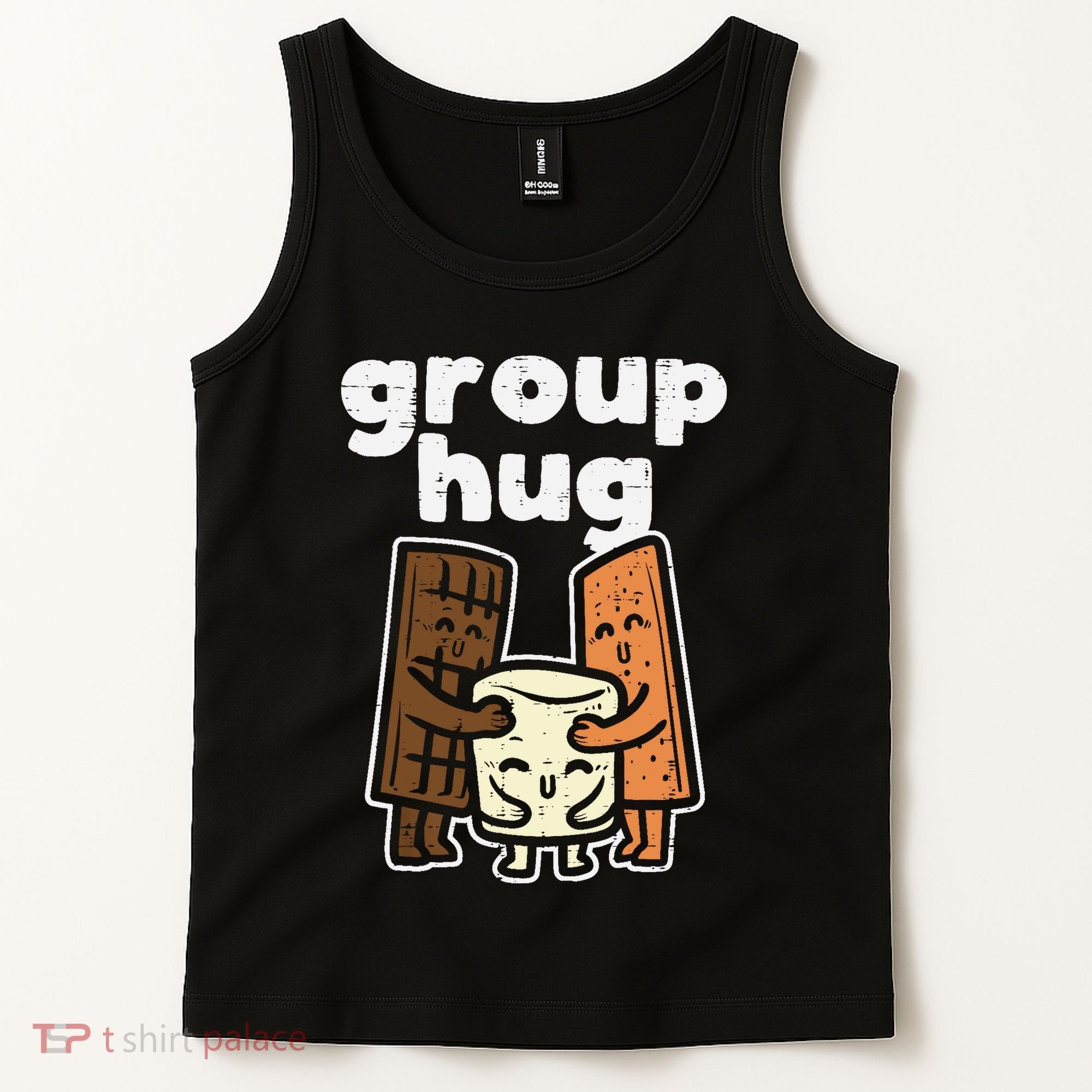 Group Hug Marshmallow Smore Funny Camping Pun Camper Family Tank Top