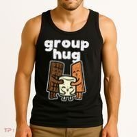 Group Hug Marshmallow Smore Funny Camping Pun Camper Family Tank Top thumb 3