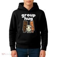Group Hug Marshmallow Smore Funny Camping Pun Camper Family Kids Hoodie thumb 4