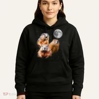 Groundhog Head Moon Funny Groundhog Day Hoodie thumb 5