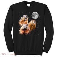 Groundhog Head Moon Funny Groundhog Day Sweatshirt thumb 0