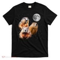 Groundhog Head Moon Funny Groundhog Day T-Shirt thumb 0