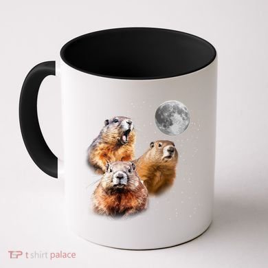 Groundhog Head Moon Funny Groundhog Day Coffee Mug