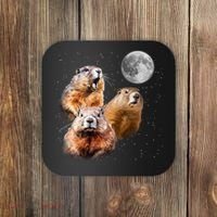 Groundhog Head Moon Funny Groundhog Day Coaster thumb 0