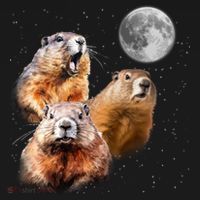 Groundhog Head Moon Funny Groundhog Day Pajama Set thumb 2