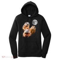 Groundhog Head Moon Funny Groundhog Day Women's Hoodie thumb 0