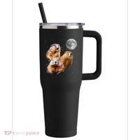 Groundhog Head Moon Funny Groundhog Day 40oz Vacuum Insulated Stainless Steel Travel Tumbler thumb 0