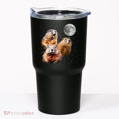 Groundhog Head Moon Funny Groundhog Day Tumbler