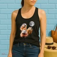 Groundhog Head Moon Funny Groundhog Day Women's Tank Top thumb 2