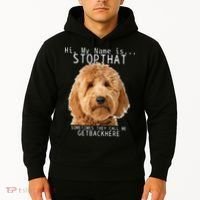 Goldendoodle Hi My Name Is Stop That Funny Dog Doodle Mom Hoodie thumb 2